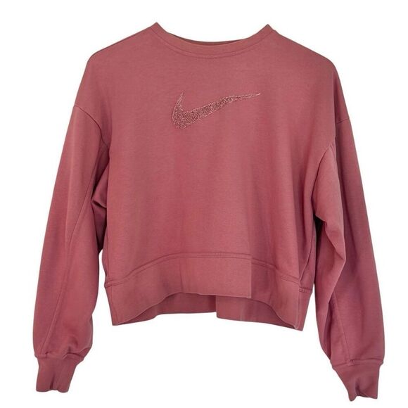 Nike Dri-fit swoosh cropped sweatshirt size small - Picture 3 of 11